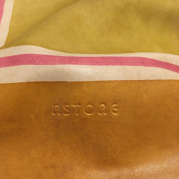 🇮🇹 Astore Leather Retro Geometric Dyed Purse - Picture 3 of 11